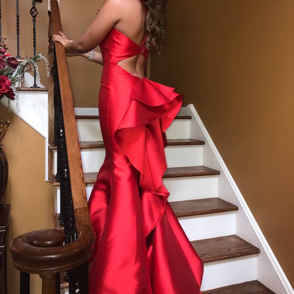 Red Sherry Hill prom dress